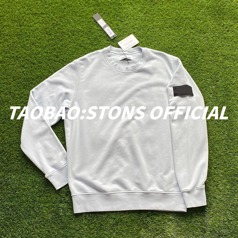 Come and Grab the Bargain! 400 Grams! Stone Autumn/Winter Logo Armband Versatile Couple's Crewneck Sweatshirt in Stock