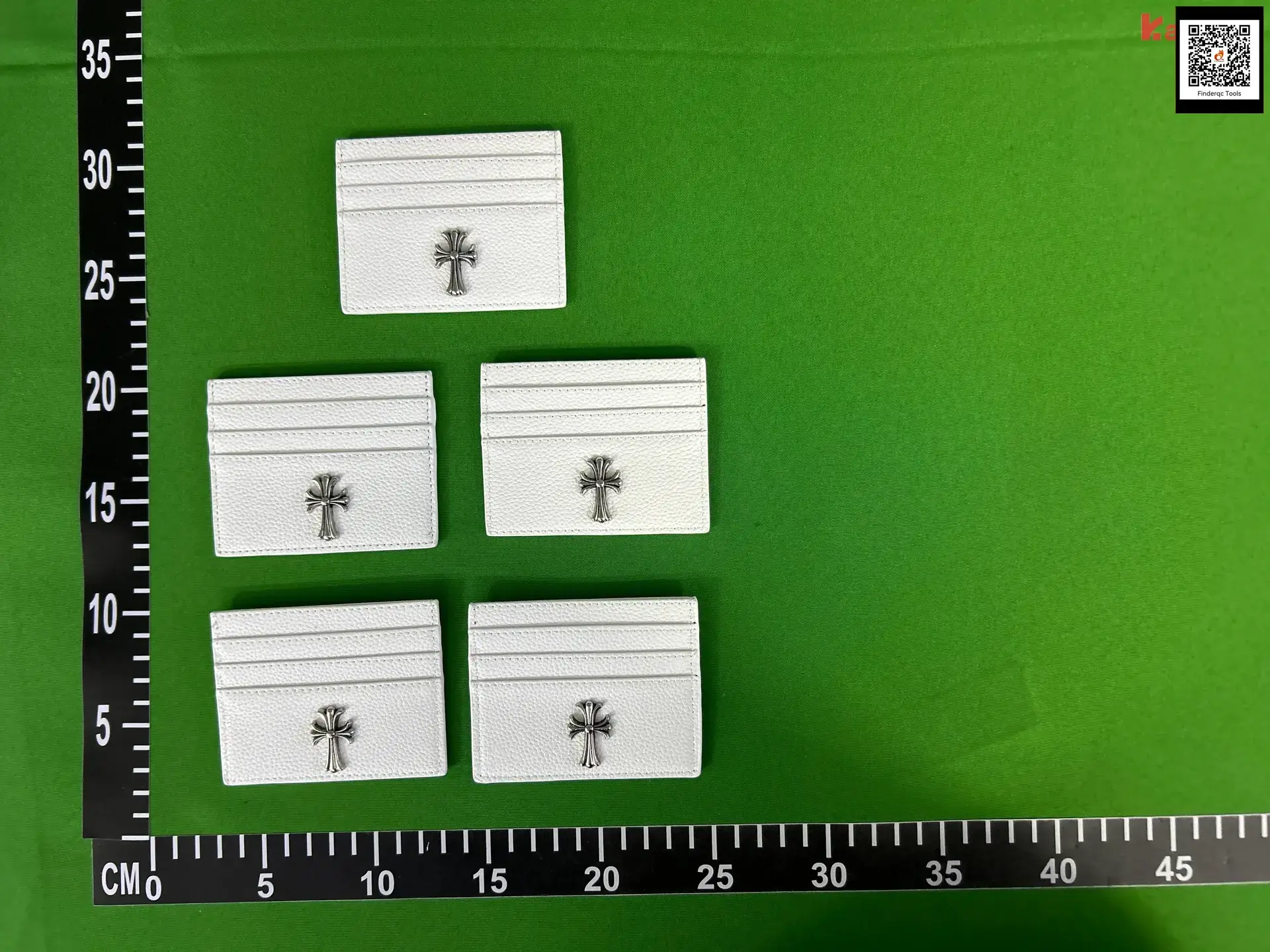 Chrome Hearts White Leather Card Holder