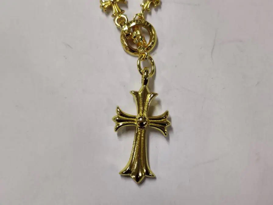 Chrome Hearts Cross Pendant Necklace Gold