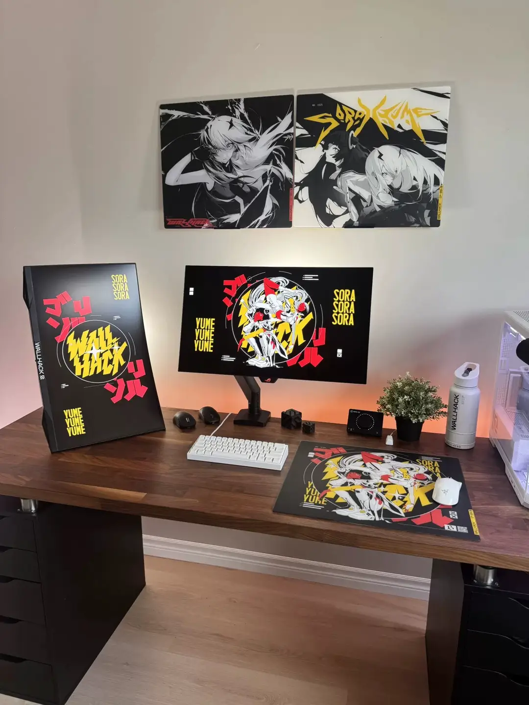 Wallhack-Arcade Twins Replica E-Sports Tempered Glass Smooth Mouse Pad Replica