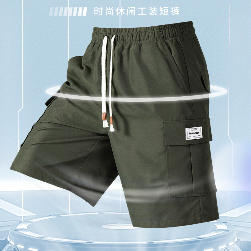 2025 European Size Cross-Border Size S-3Xl Summer Trendy Brand Work Pants for Men Korean Style Loose Five-Point Pants Ins Trend