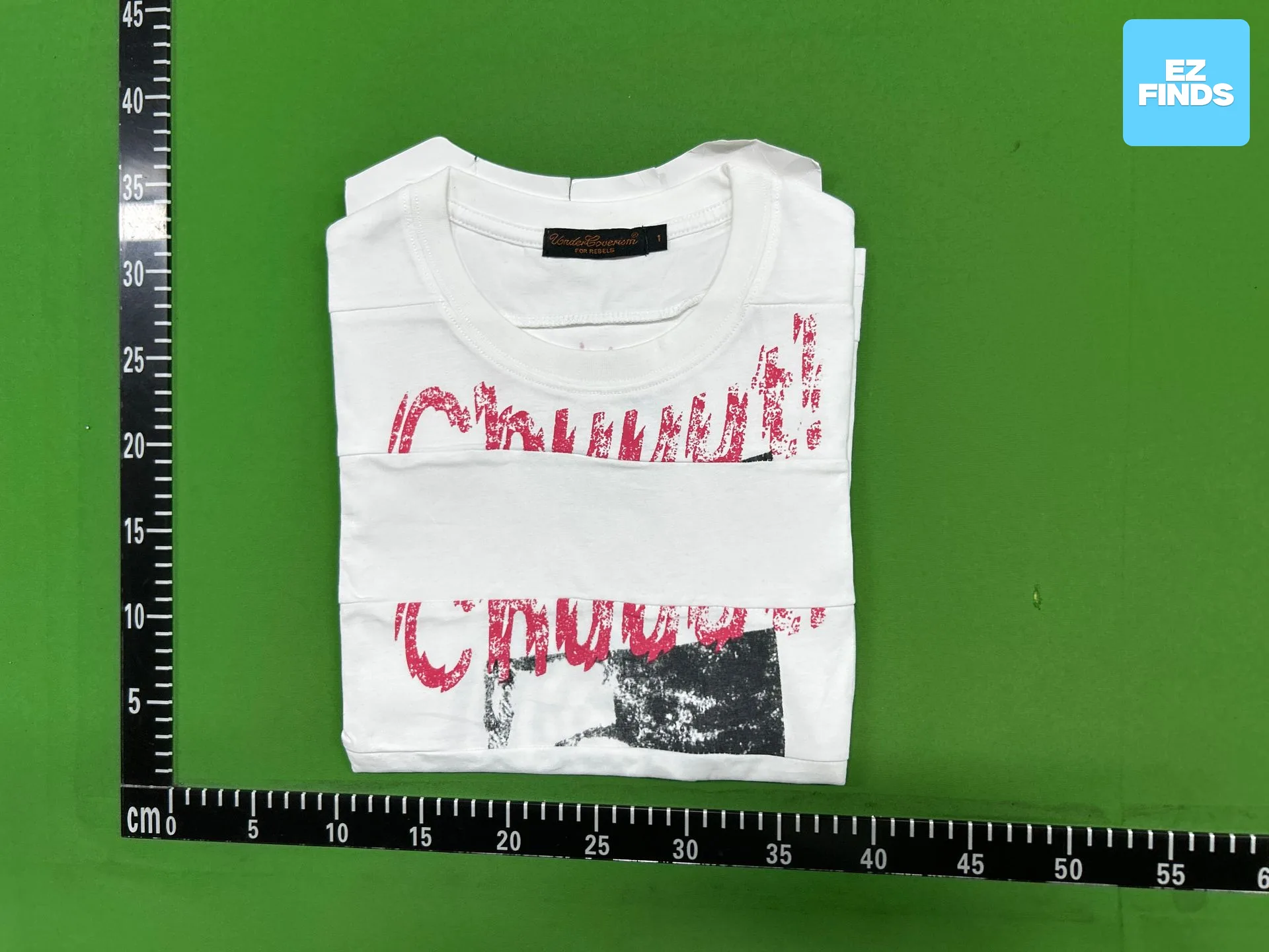 Undercover 06Ss T-Shirt Black and White Layered Print Patchwork Short Sleeve QC