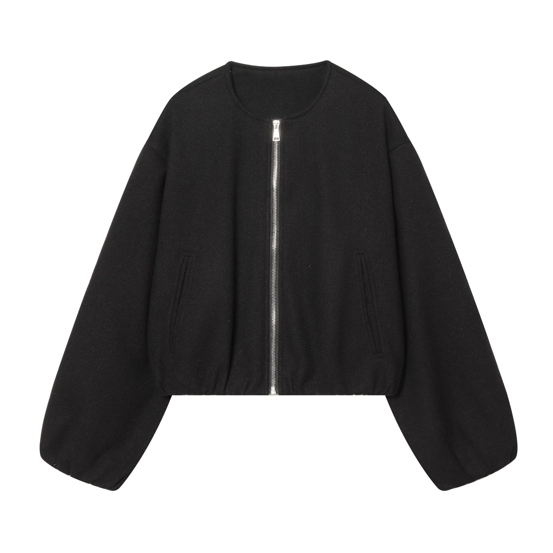 New Foreign Trade Style European and American Style Casual Loose Long-Sleeved Round-Neck Bomber Jacket 30465026