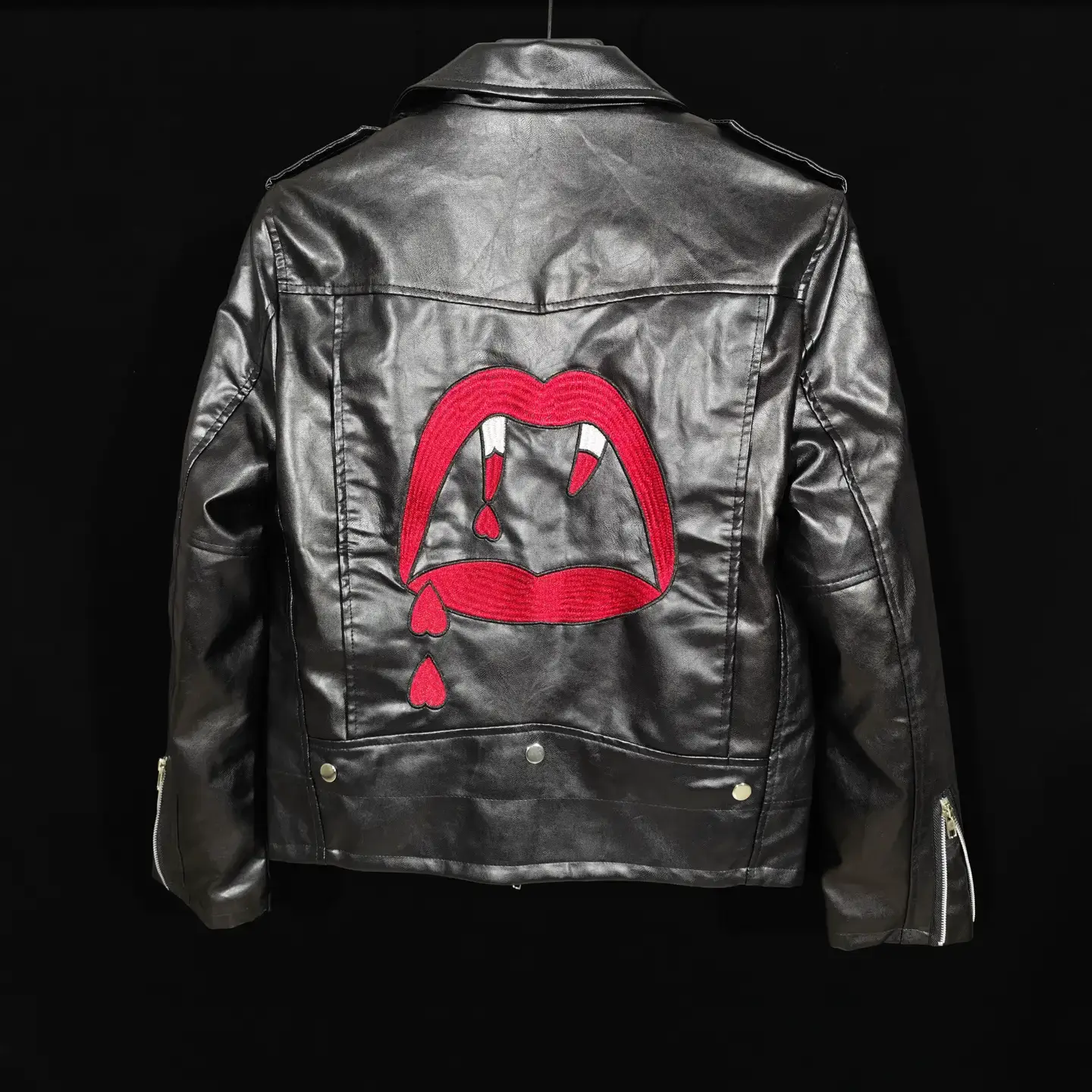 [in Stock] Early Adopter Slp Blood Tooth Leather Jacket High Street Luxury Fashion Casual Versatile Leather Jacket for Men and Women