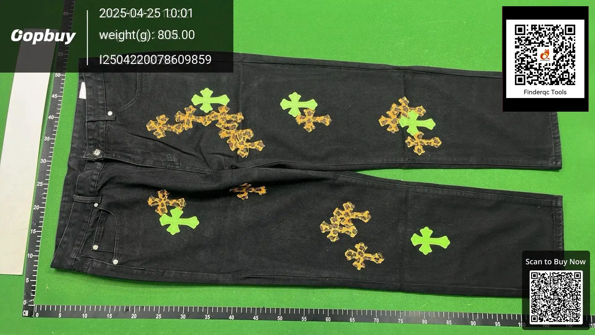 Croat Chrome Hearts high quality Leather Cross Men's and Women's American Straight-through Loose Jeans