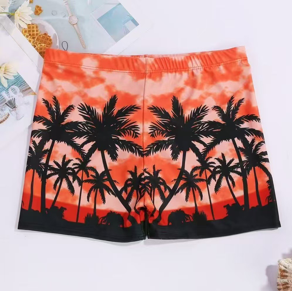 Men's Swimming Trunks Anti-Embarrassment Quick-Drying Fashionable Casual Large Size Loose Swimming Trunks Summer Boys' Boxer Swimming Trunks Set