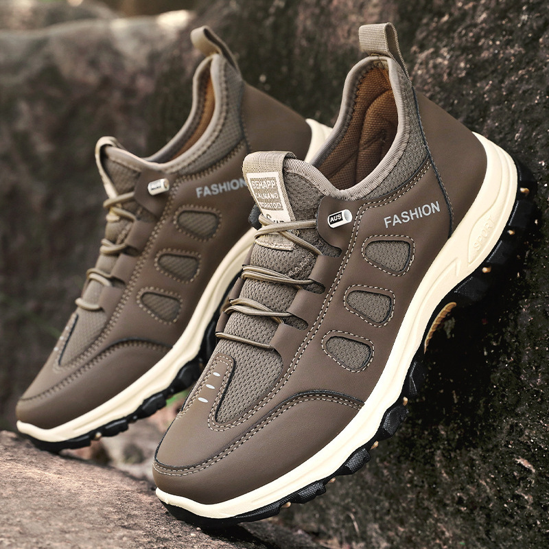 sneaker Men's Spring New Breathable Travel Shoes for Middle-aged and Elderly Outdoor Mountaineering Shoes Lightweight and Comfortable Men's Shoes
