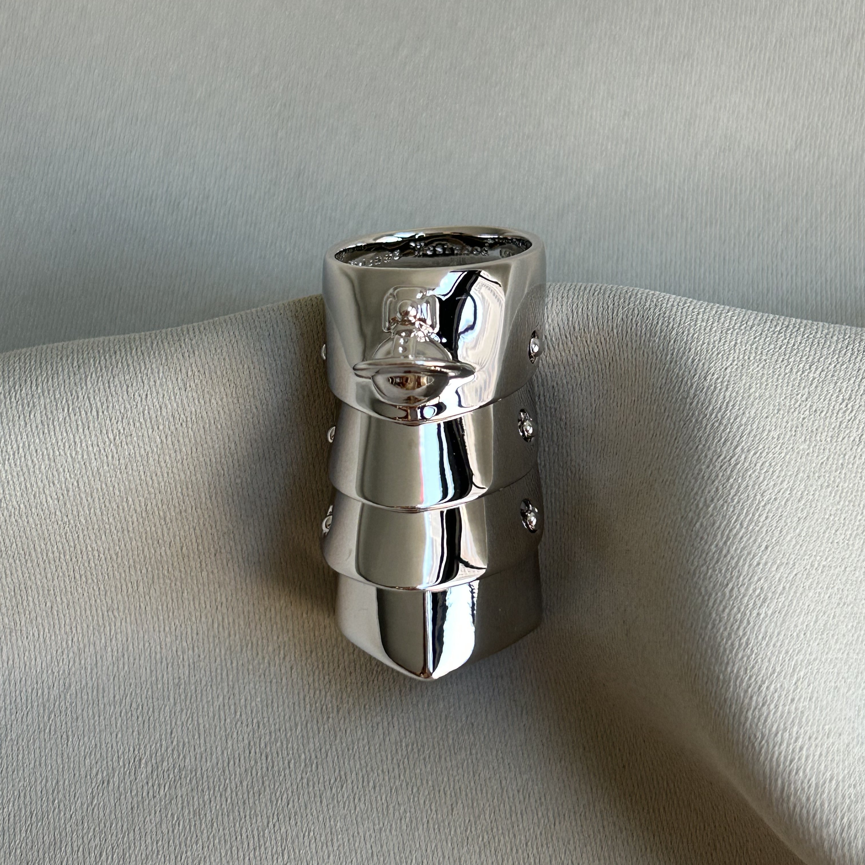 Hos Saturn Exquisite Armor Simple and Luxurious Men's Trendy Ring with a High-End Feel, Gold-Plated, Nana Style