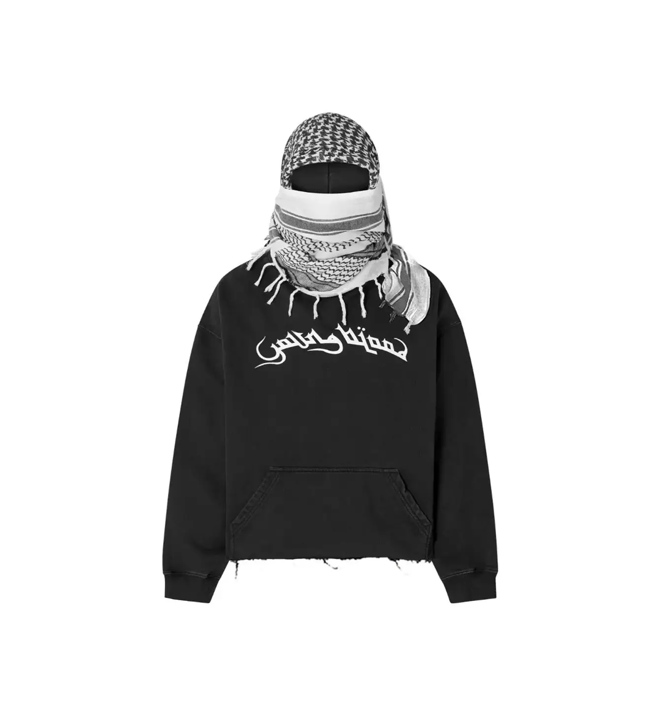 Europe and the United States across the border 2025 fall and winter new hooded sweater turban design tide fashion personality street men and women sweater