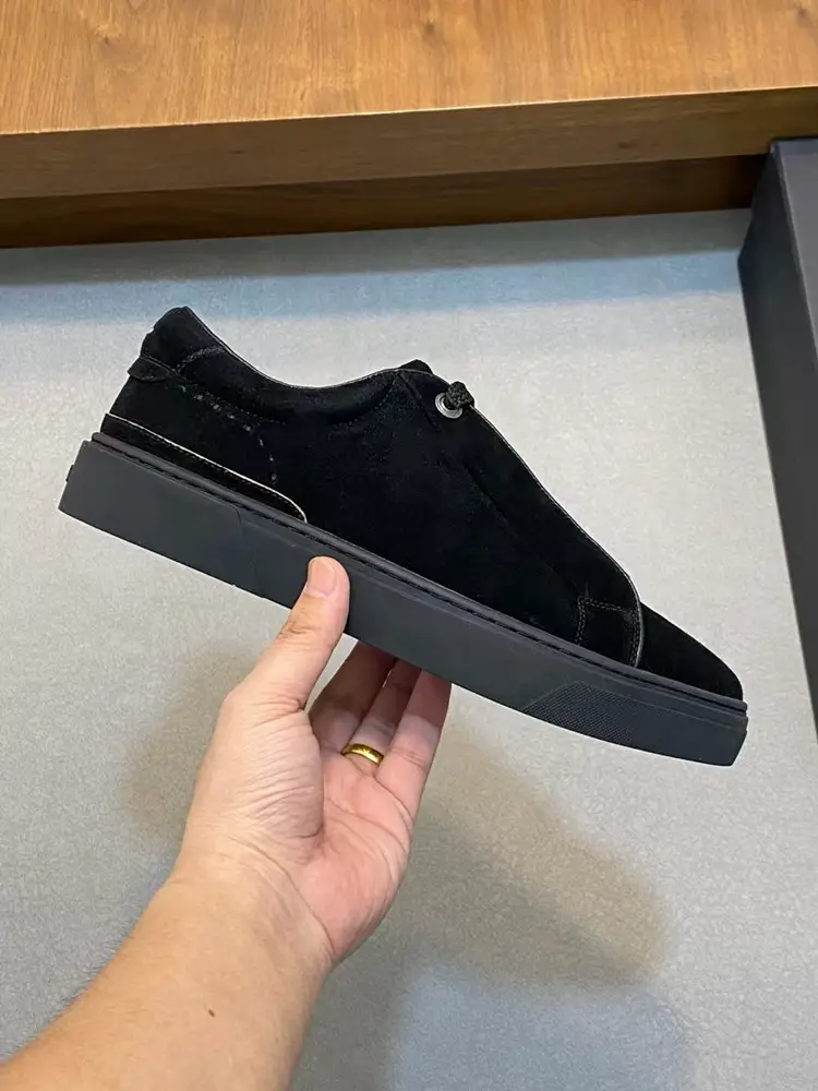 Bos Thick-Soled Low-Top Shoelace Men's Sneakers Suede Business White Shoes Retro Easiest for match Athleisure Trbottomy Shoes
