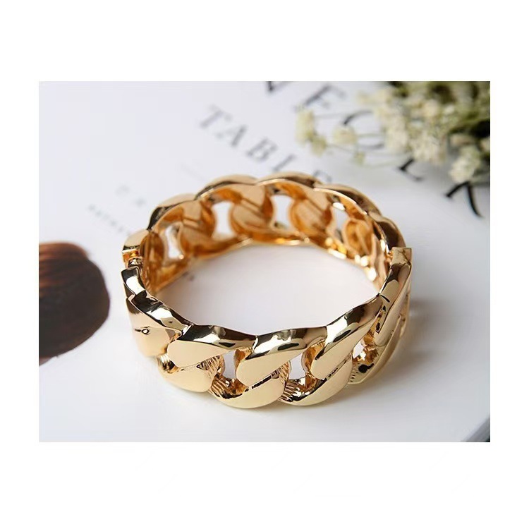 Amazon Hot Hollow Chain Twist Bracelet Personalized Bracelet European and American Style Woven Twist Chain Wide and Narrow Bracelet