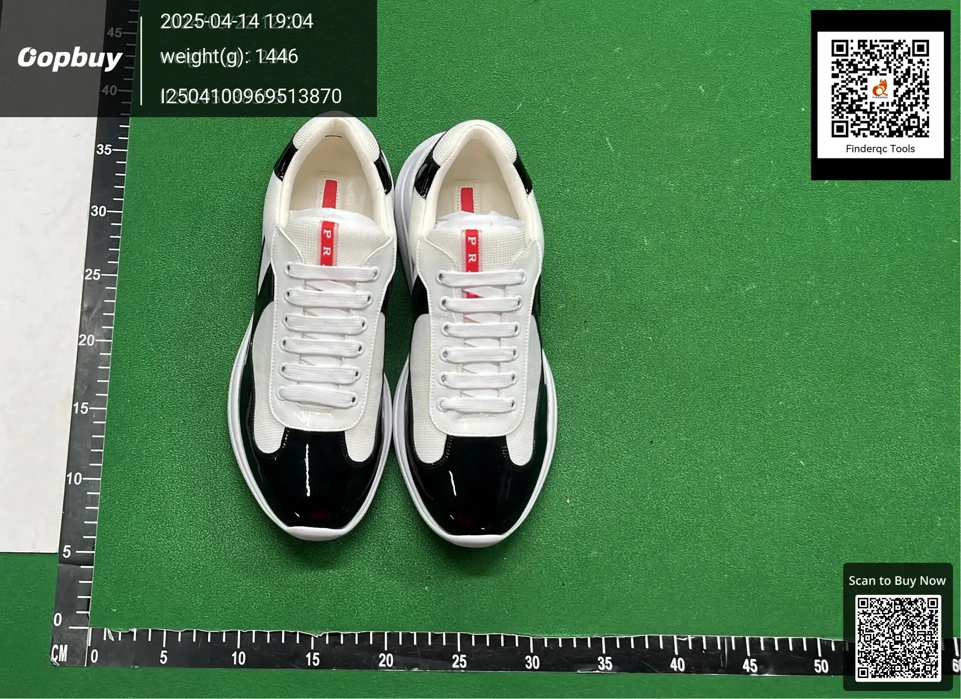 Prada Men's White Black Low-Top Sneakers