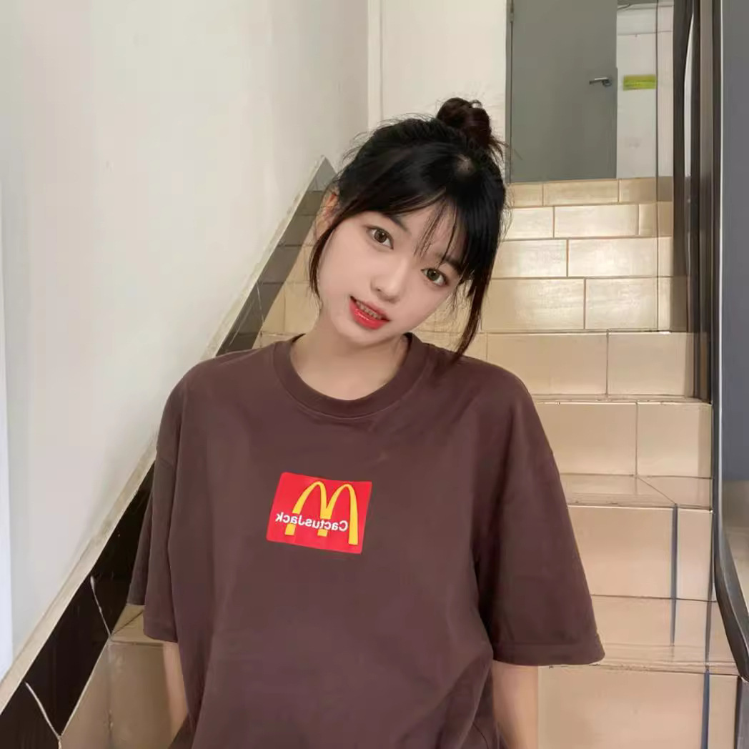 A generation of Travis Scott Madonna joint short sleeve TS European and American high street tide leisure crew neck men and women