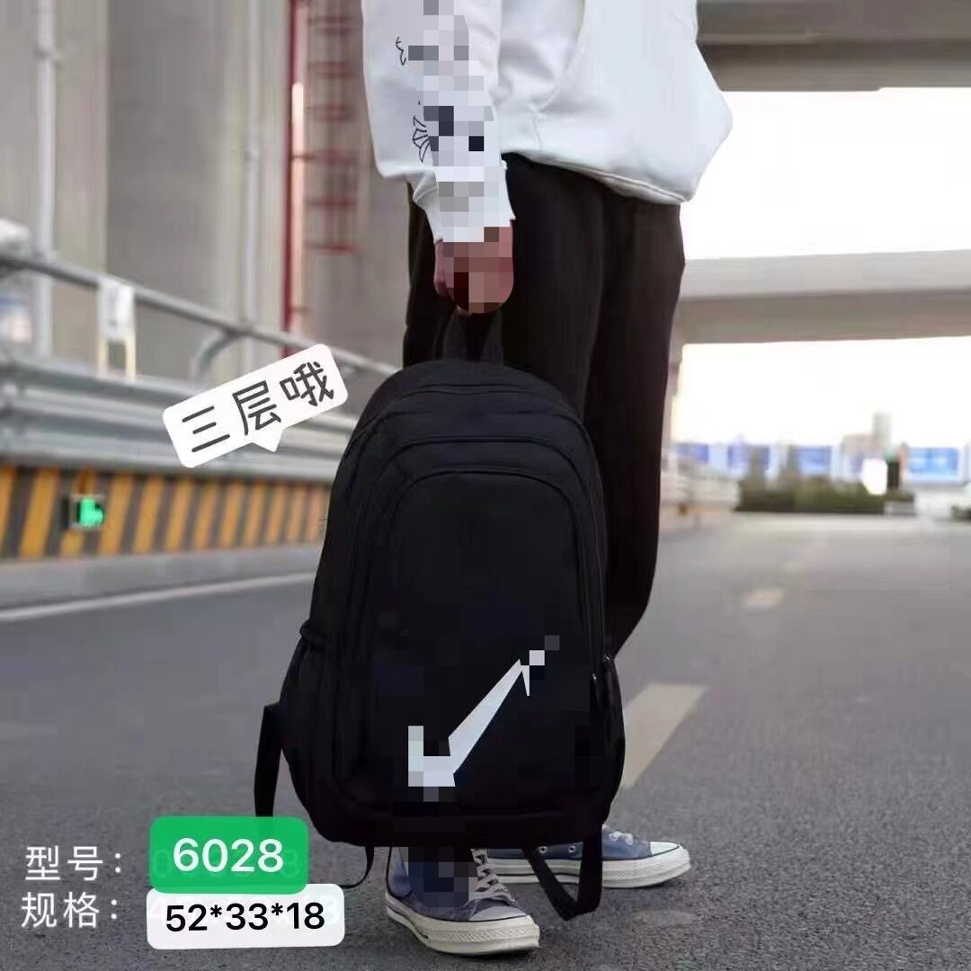 New Trendy Brand Backpack Junior High School Student School Bag Simple Large Capacity Sports Backpack Lightweight Travel Backpack for Men