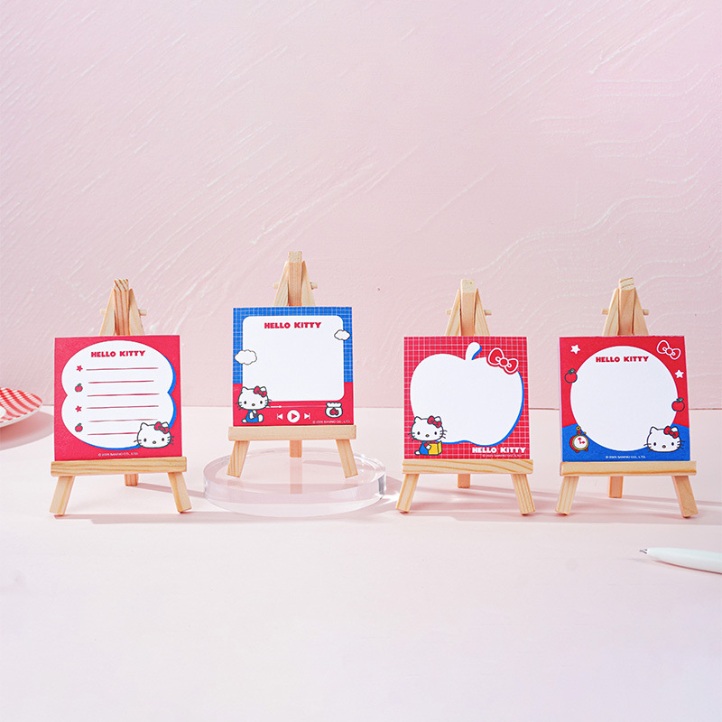 Mai Pin Stationery Authentic Sanrio Hello Kitty Red and Blue Series Easel Notes Cute Hello Kitty Peripherals