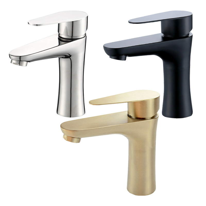 304 stainless steel basin faucet toilet bathroom basin hot and cold wash basin faucet household