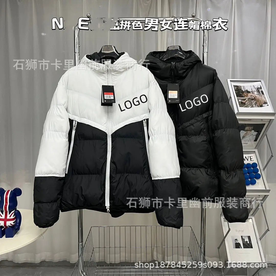 Foreign Trade Same Style Cotton Coat Cotton Coat Men's Winter New Bread Suit Thickened Warm Cotton Coat Trendy Brand Couples Cotton Coat Coat