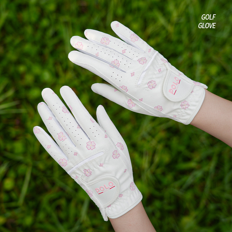 Free Shipping Golf Gloves, Women's K-Style Non-Slip Breathable Gloves, Golf Sports Supplies, 1 Pair for Left and Right Hands
