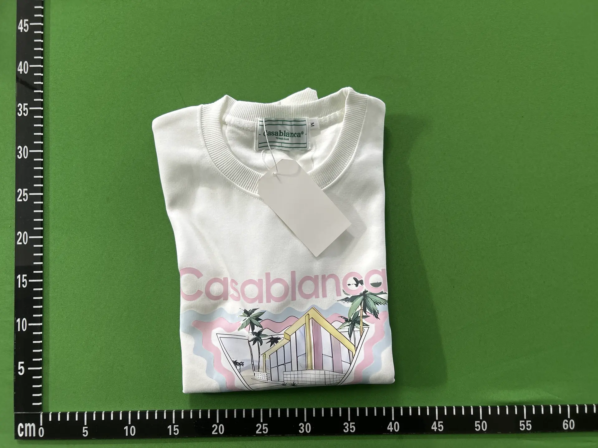 Casablanca Casablanca Letter Painted Print 380g Terry Round Neck