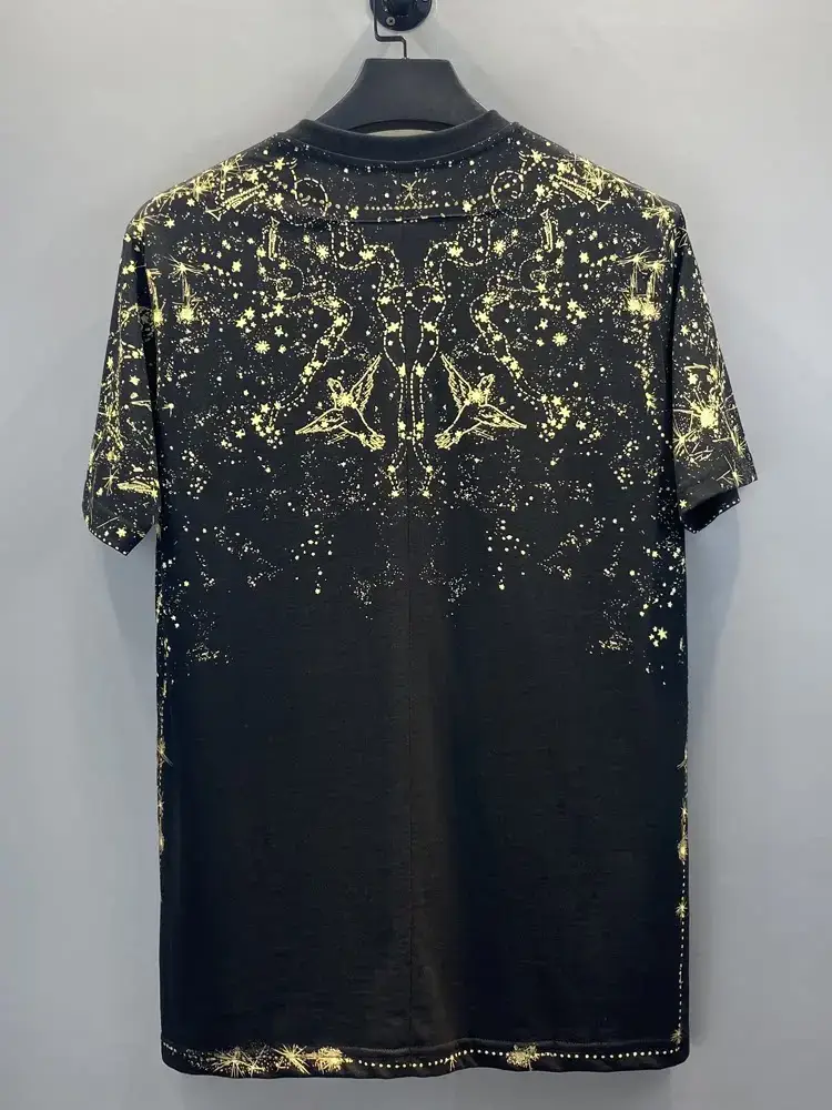 New Trendy Brand Starry Sky T-Shirt Short Sleeve Couple's Matching Outfit Unisex Large Size Pure Cotton Direct Print T-Shirt