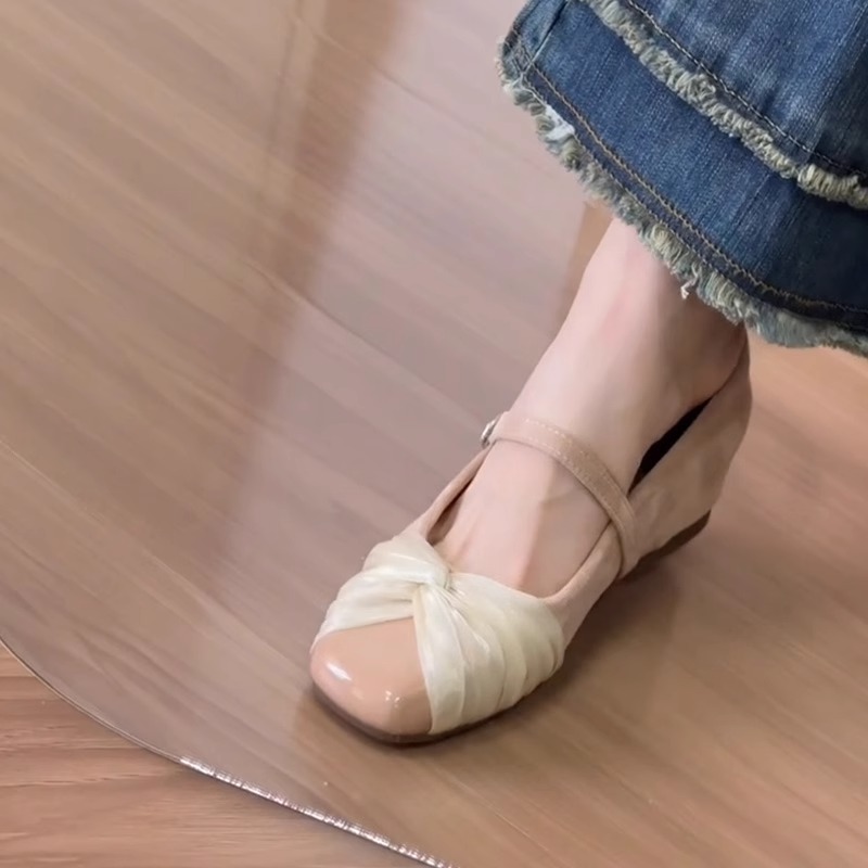 2026 New Style French Exquisite Hidden Heel Shoes for Women, Suitable for Skirts, Mary Jane Shoes, Ballet Flats, Women's Shoes