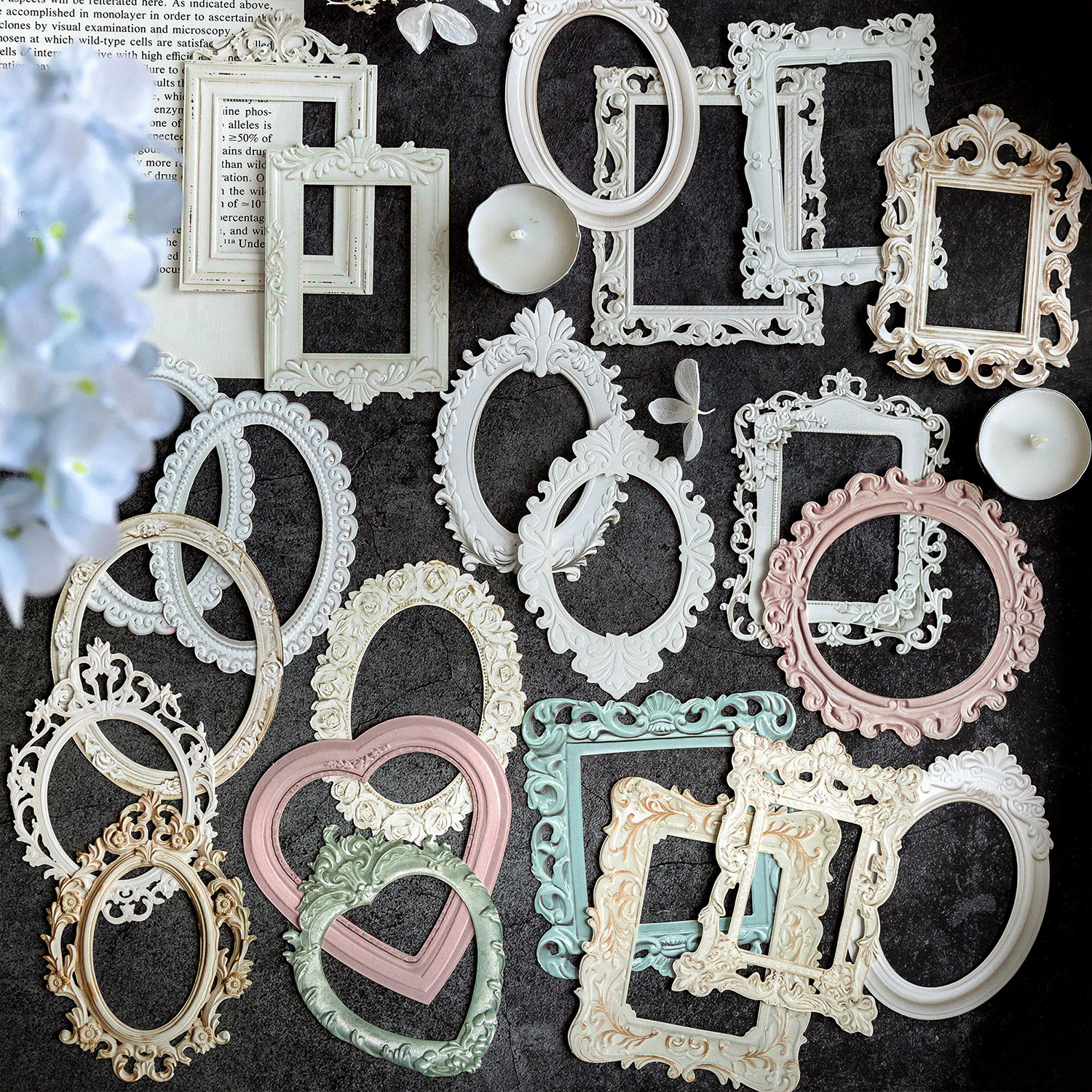 Mo Mo special paper hollow relief collage card romantic encounter series retro literary style hand account base paper