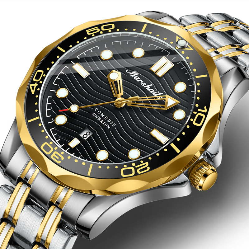 Haima 300 watch men's luminous calendar waterproof quartz luminous foreign trade cross-border TikTok fast hand one-piece delivery