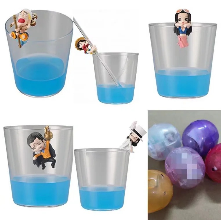 One piece Water Power 3 tea friends Cup edge Lufei crocodile Robin Q version doll twisted egg