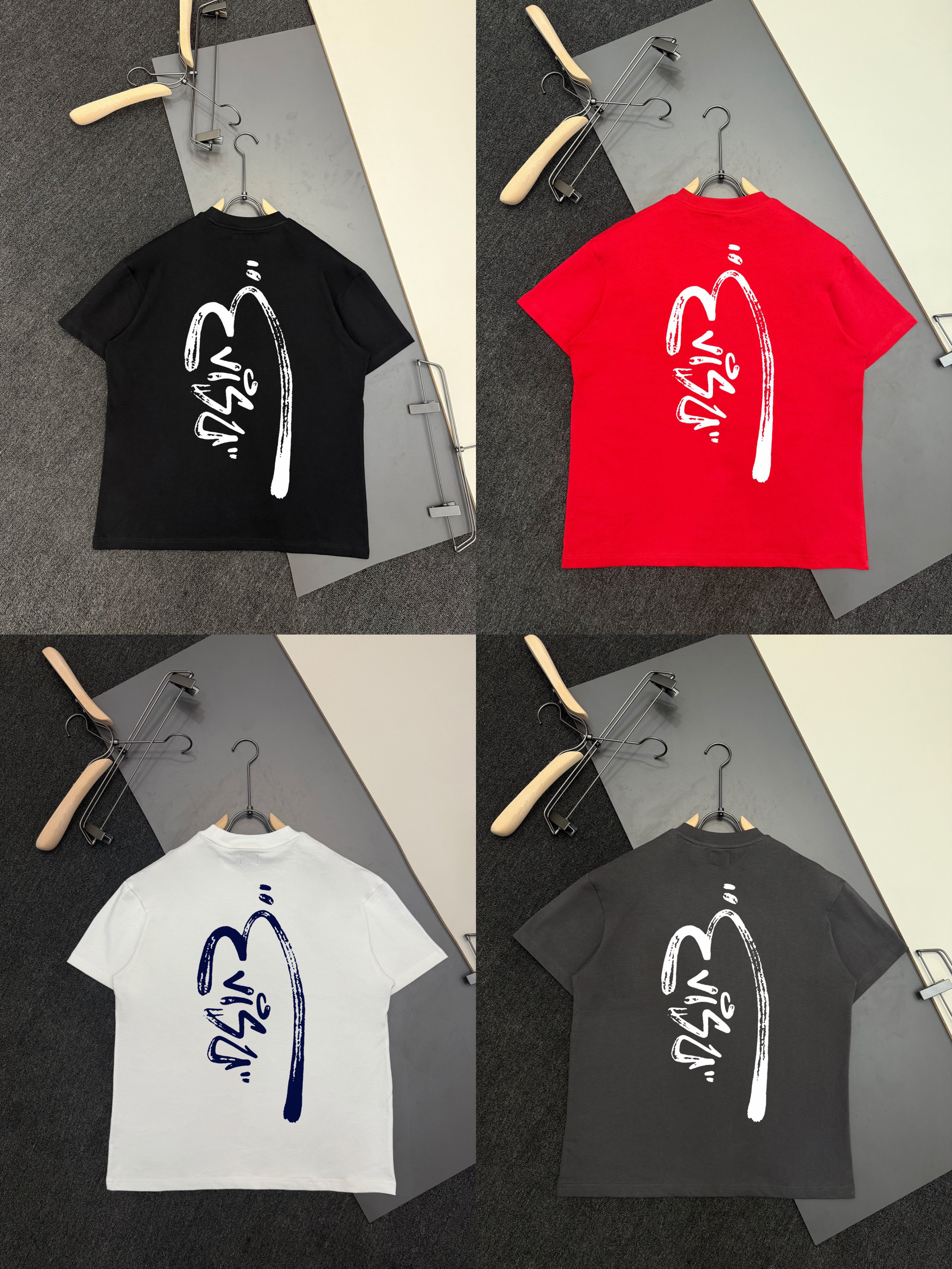 EVISU 重磅300克棉福神2026年春夏新款倒钩涂鸦大M印花短袖T恤
