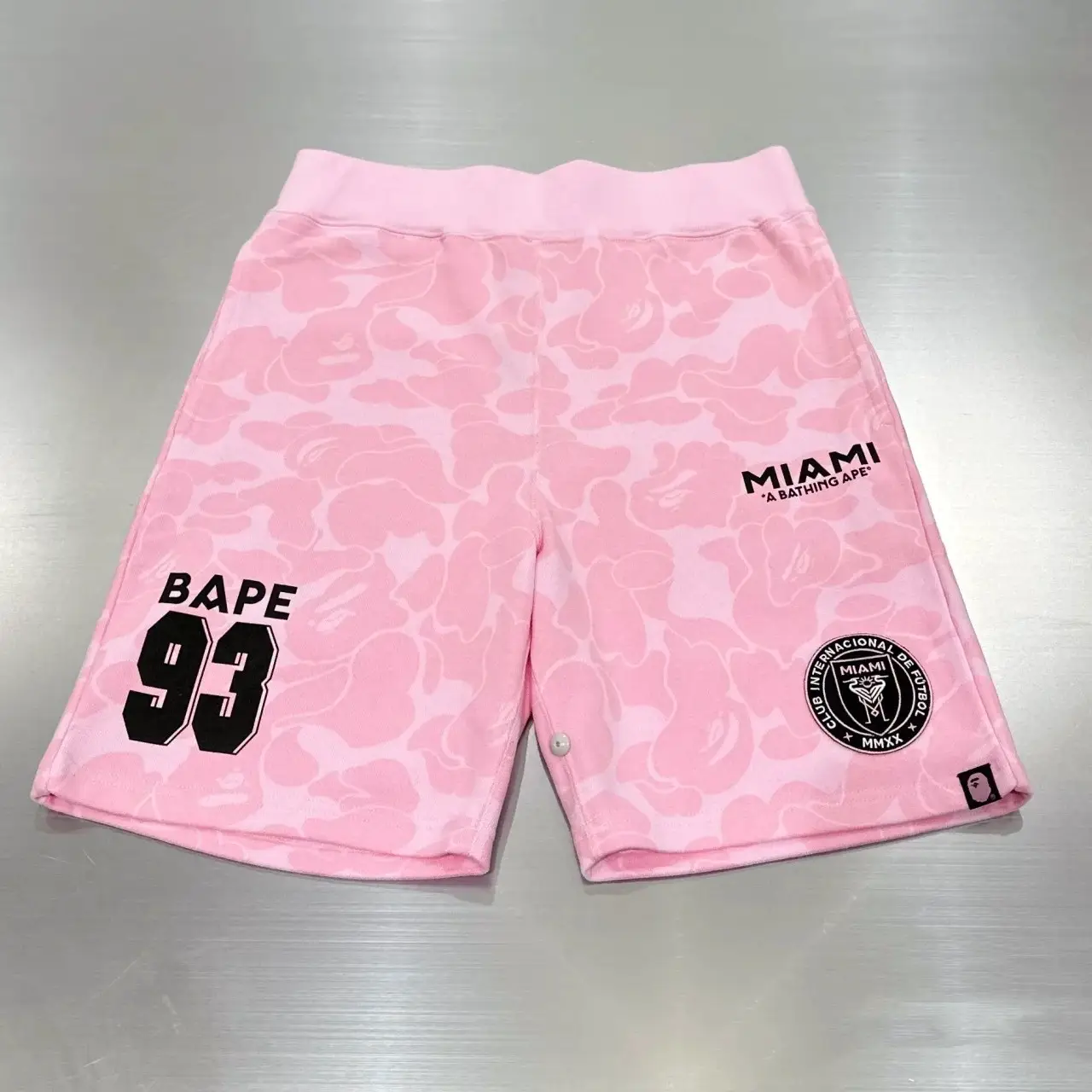 Cross-Border Wholesale Trendy Bape Collaboration Multi-Color Camouflage Patch Casual Shorts Summer Knee-Length Shorts