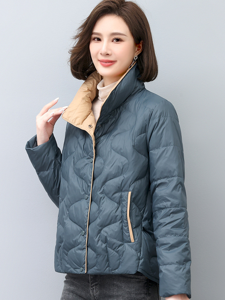 plus size Loose Casual Short Down Jacket Women's 2024 Winter New Mother's 90 White Duck Down Jacket