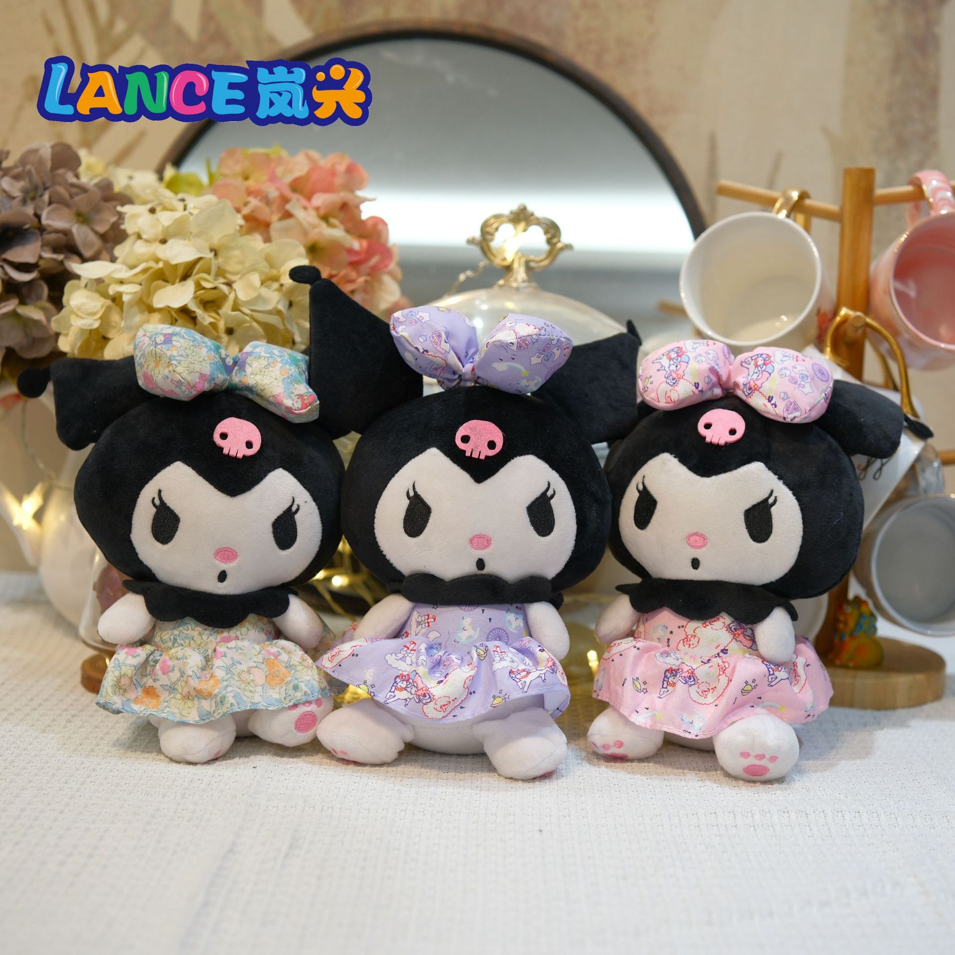 8inch Skirt Kuromi 20cm Doll Machine Doll Stuffed Toy Cross-Border Animation Sanrio