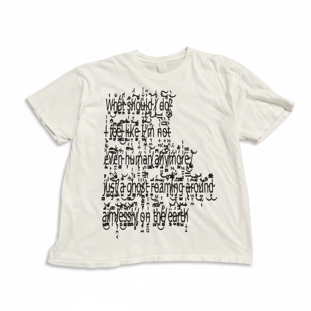 Prism Patchwork Text Subculture Oldschool Unisex Loose Minimalist Style Short-Sleeve T-Shirt Foto QC de TAOBAO na Qualit.ly