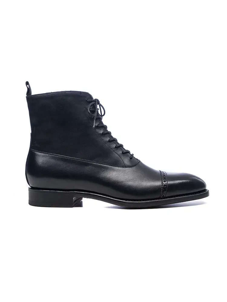 Play! British Style! Elegance Men's Leather Shoes Goodyear British Last Carved Martin Oxford Boots