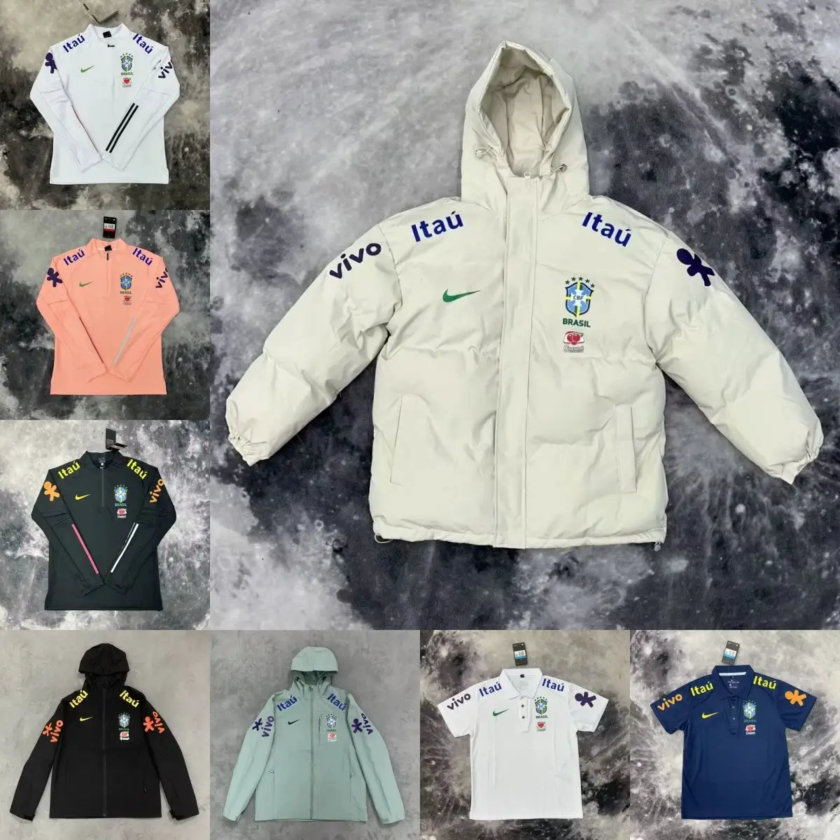Comfortableandwarmdownjackets26棉服外套半拉链长袖短袖T集合+852 46367753