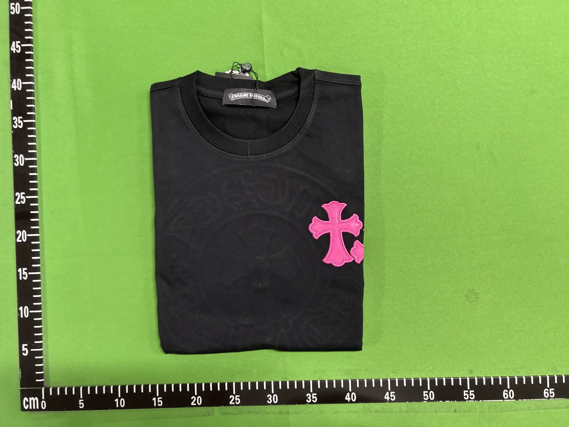 Chrome Hearts Black Pink Cross T-Shirt