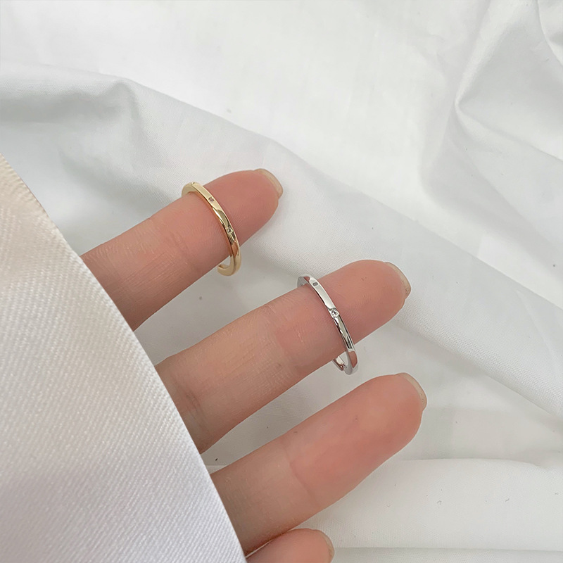 Factory in stock color retention ring women's summer trend material ring ins style Japanese and Korean simple cross-border ring wholesale