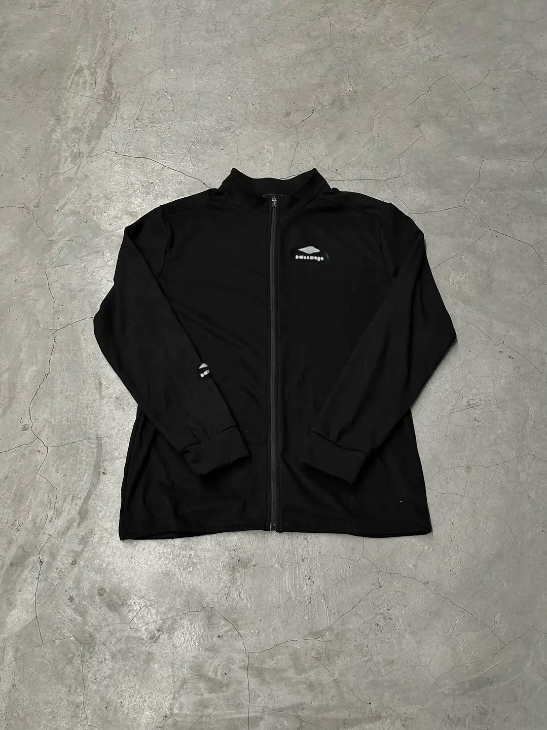 Sports Icon Skiwear Ski Series 3m Reflective Black Polar Fleece Zipper Jacket Cardigan