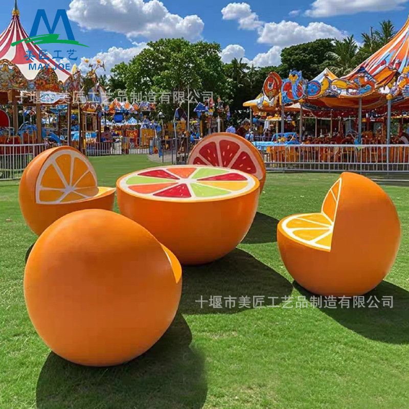 Fiberglass Coffee Table Combination Matching Seat Hotel Leisure Chair Garden Landscape Decorative Stool Outdoor Rest Chair