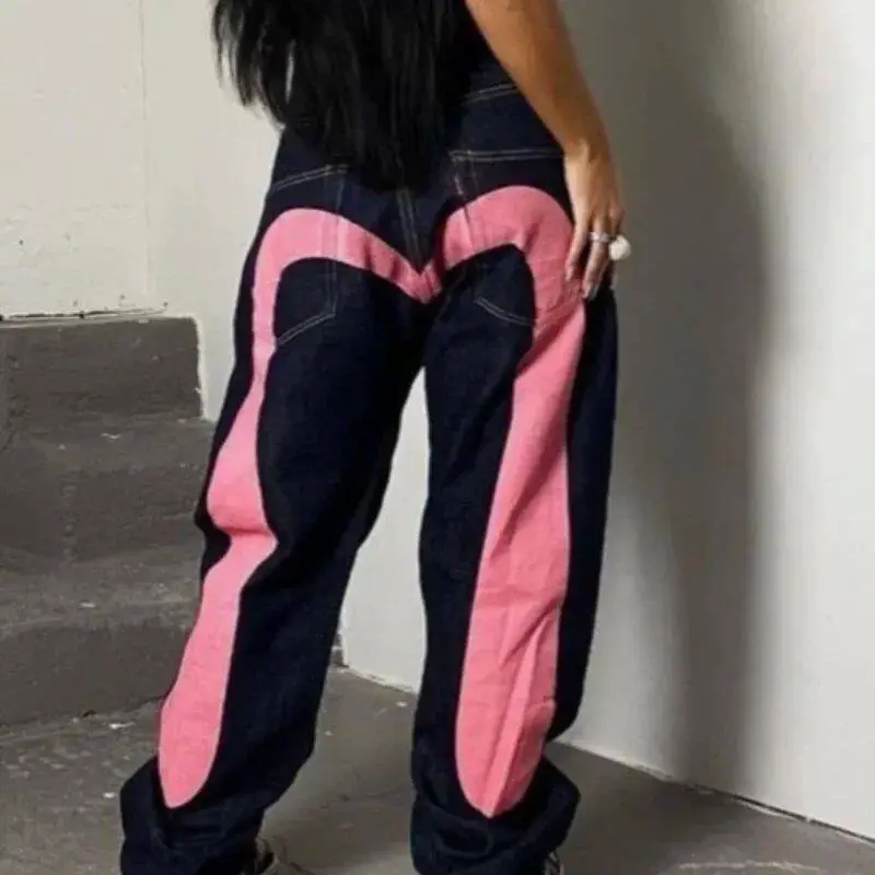 Y2K New Best-Selling Jeans Retro Personalized Print Jeans Wo