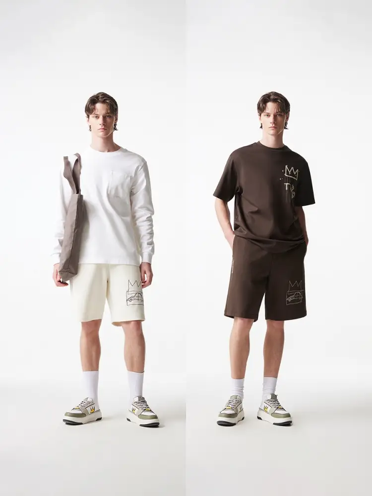 Jack Jones Outlets Spring Quarter Pants Bsq Joint Model Slightly Loose Pattern Embroider Casual shorts Men's Clothing