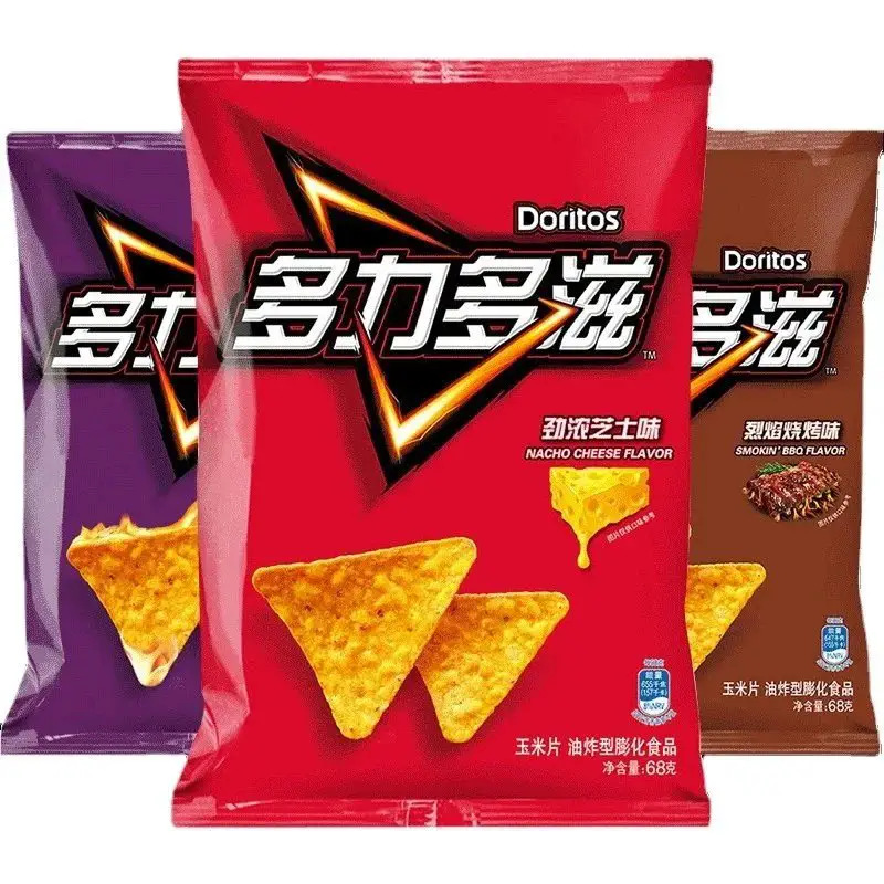 doritosdoritoscornchips68gcheeseflavorbarbecuehotcheeseflavorpotatochipscasualsnacks