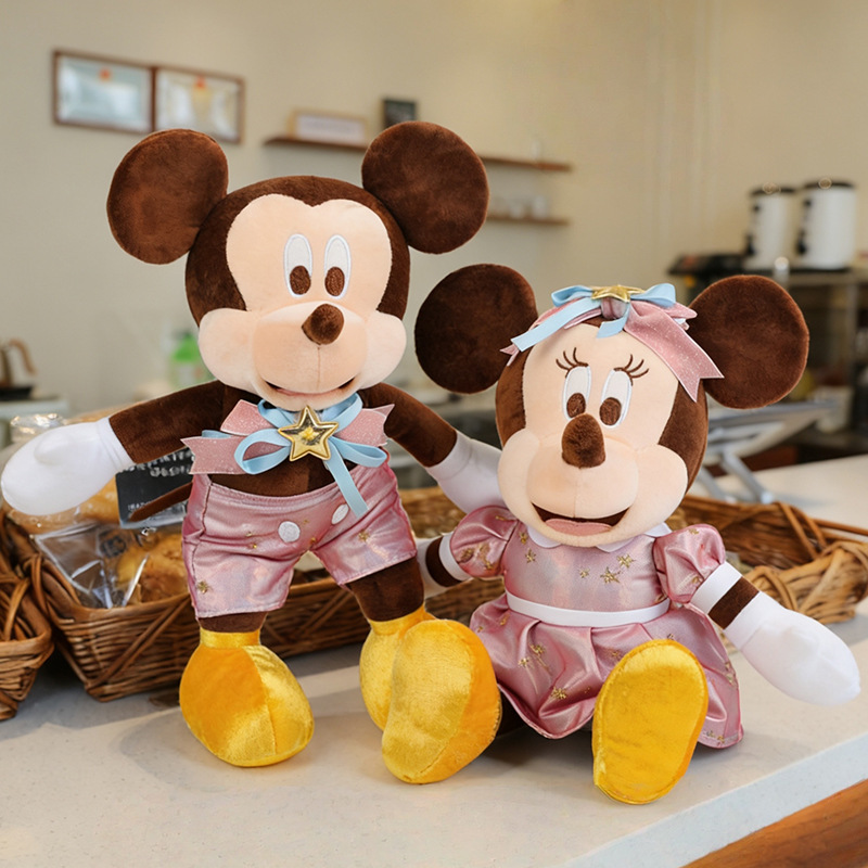 New Colorful Mickey and Minnie Plush Toys, Mickey Mouse Dolls, Stuffed Animals, Pillows, Children's Gifts Wholesale