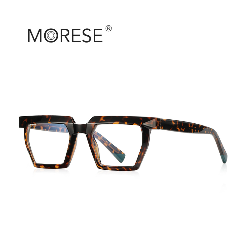 New anti-blue light glasses fashion TR optical frame polygonal Diamond trim 2144 cross-border ferrule spring frame