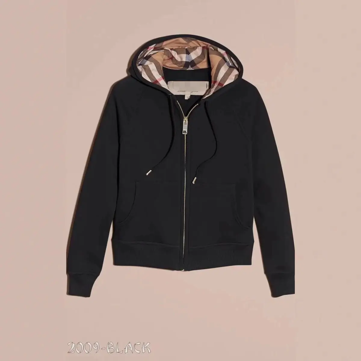High quality British style hooded sweatshirt for men and women, foreign trade women's jacket, full cardigan, zipper customizable, embroidered logo