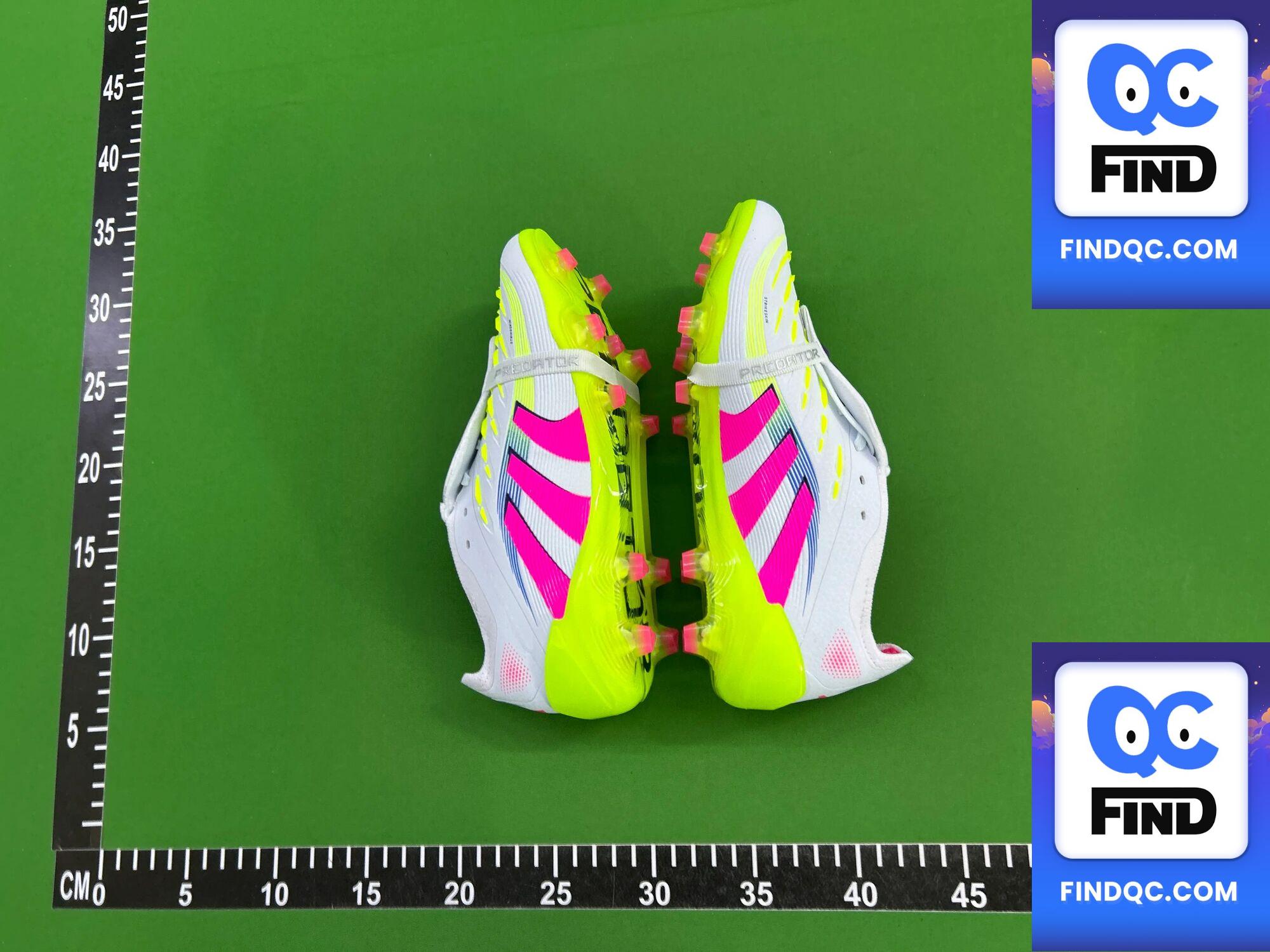 Adidas Predator Elite FG Football Shoes White Pink Yellow Men — QC-foto 2