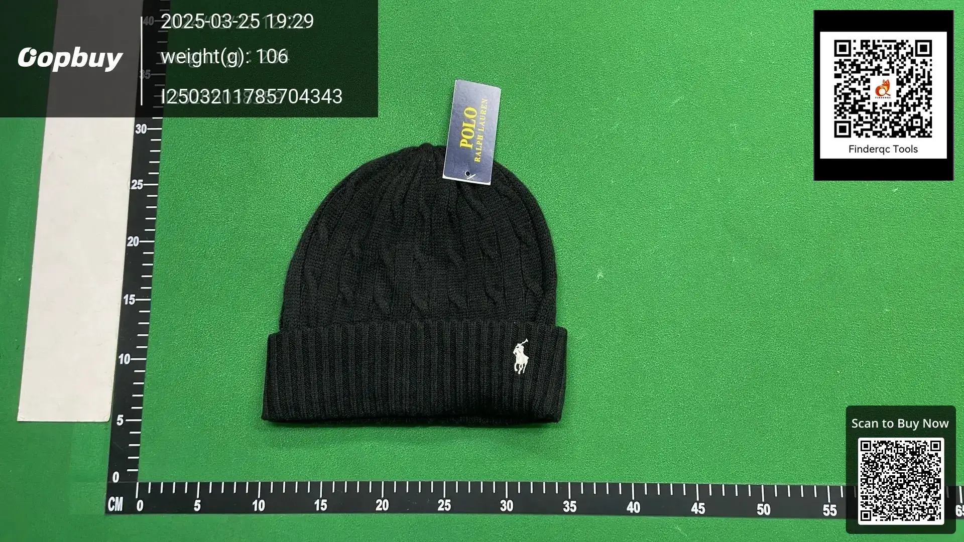 Polo Ralph Lauren Black Woolen Hat