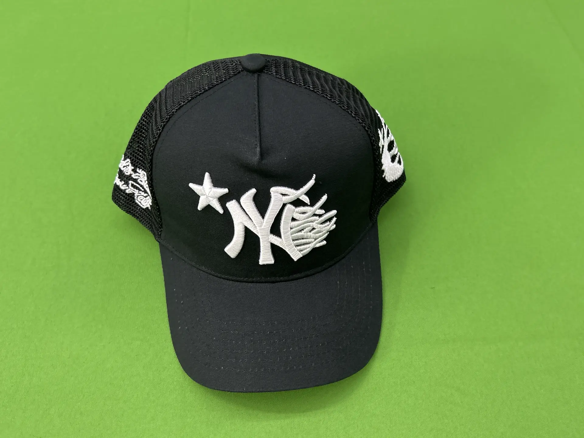 hs cooperative fashion baseball cap embroidered cap casual versatile men's and women's hat black cap