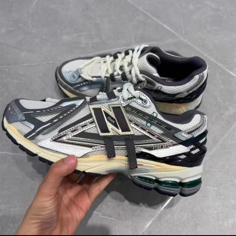 Factory Direct Sales Putian Pure Original Shoes Nb1906 Liquid Silver Loafers for Men and Women Retro Couple Jogging Sneakers