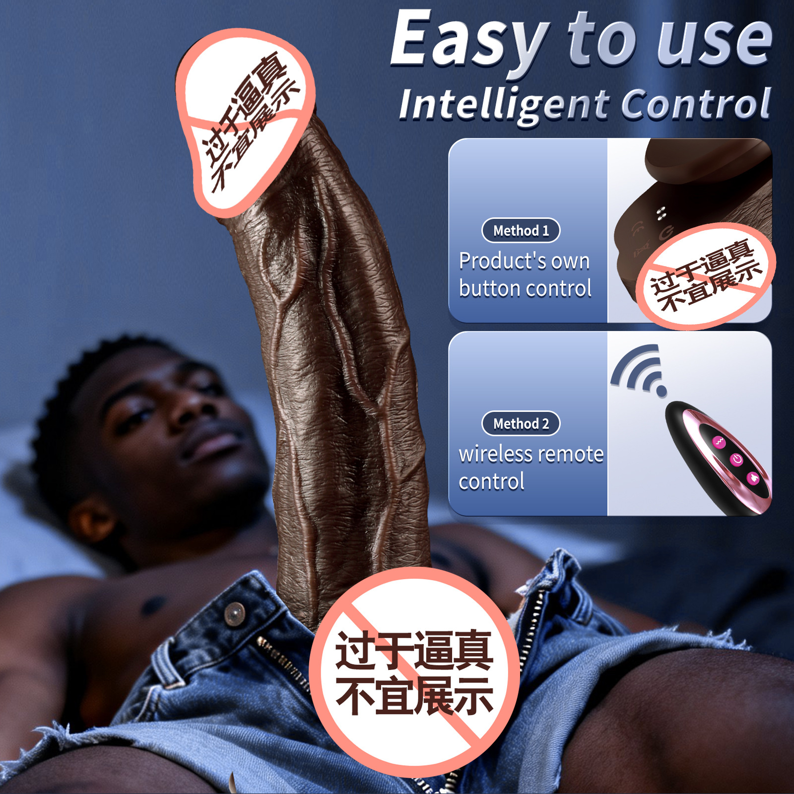 Foreign Trade Liquid Silicone Av Vibrator with Heating Function, Adult Realistic Dildo, Female Masturbator, Wireless Erotic Massager